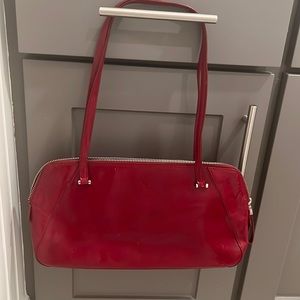 Monday deep red leather handbag
